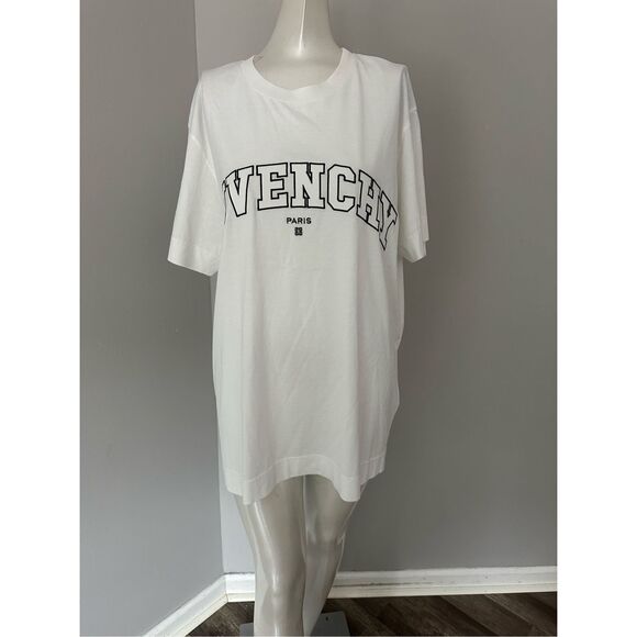 Givenchy Crew Neck Short Sleeve Cotton Embroidered Logo T-shirt Medium $470 - Picture 5 of 12